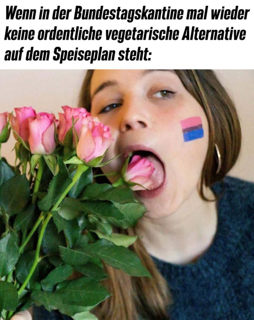Milla Meme Speisekarte im Bundestag